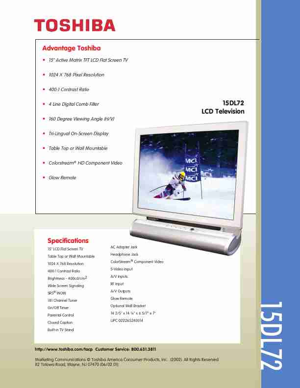 Toshiba Flat Panel Television 15DL72-page_pdf